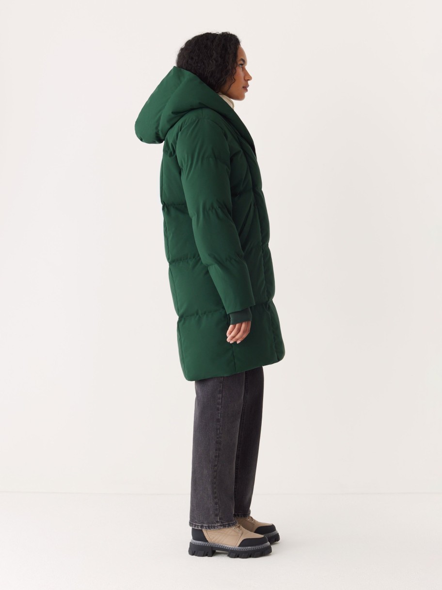 Women Frank And Oak Jackets & Coats | The Hygge Puffer Coat In Forest Green