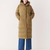 Women Frank And Oak Jackets & Coats | The Highland Long Puffer Coat In Amber Brown