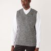 Men Frank And Oak Sweaters & Cardigans | The Donegal Sweater Vest In Charcoal