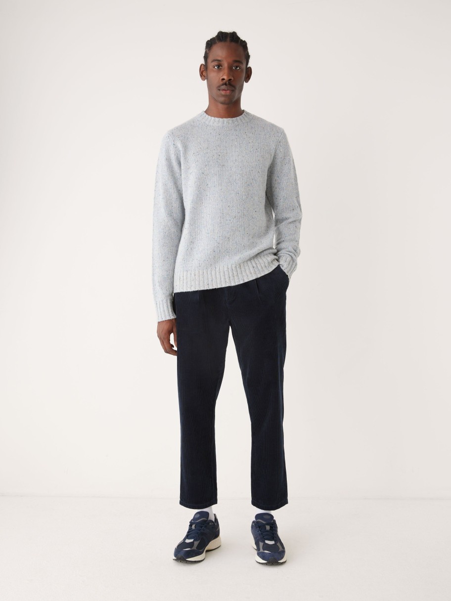 Men Frank And Oak Sweaters & Cardigans | The Donegal Crewneck Sweater In Light Blue