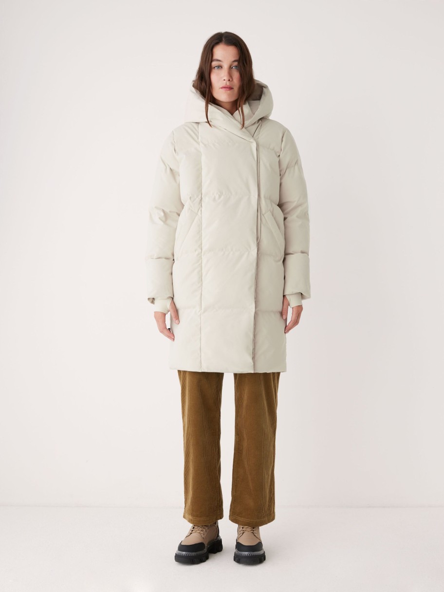 Women Frank And Oak Jackets & Coats | The Hygge Puffer Coat In Silver Lining