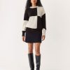 Women Frank And Oak Sweaters & Cardigans | The Comfort Patchwork Sweater In Black