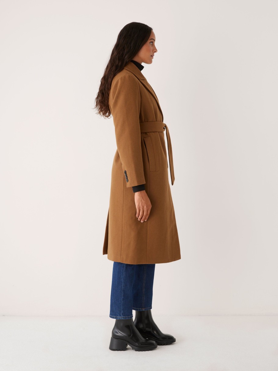 Women Frank And Oak Jackets & Coats | The Laurence Topcoat In Cognac