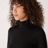 Women Frank And Oak T-Shirts & Tops | The Essential Long Sleeve Mockneck In Black