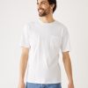 Men Frank And Oak T-Shirts | The Relaxed Essential Tee In Bright White