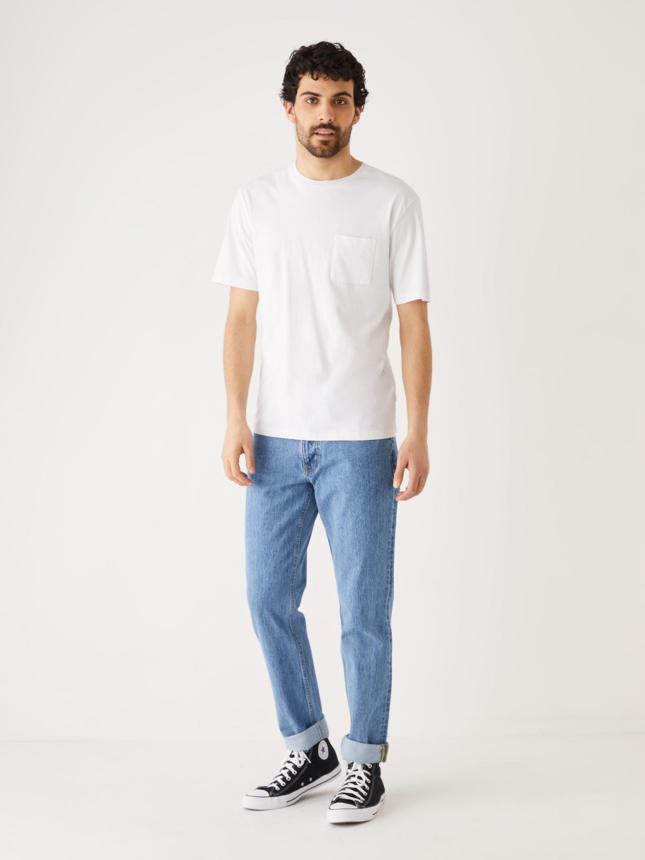 Men Frank And Oak T-Shirts | The Relaxed Essential Tee In Bright White