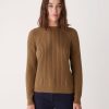 Women Frank And Oak Sweaters & Cardigans | The Ara Seacell™ Sweater In Amber Brown