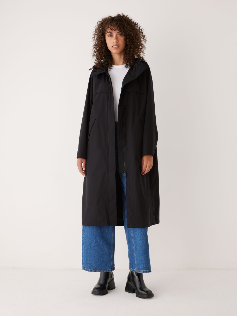 Women Frank And Oak Jackets & Coats | The Anorak Rain Jacket In Black