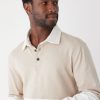 Men Frank And Oak Shirts & Polo Shirts | The Long Sleeve Rugby Polo In Hummus