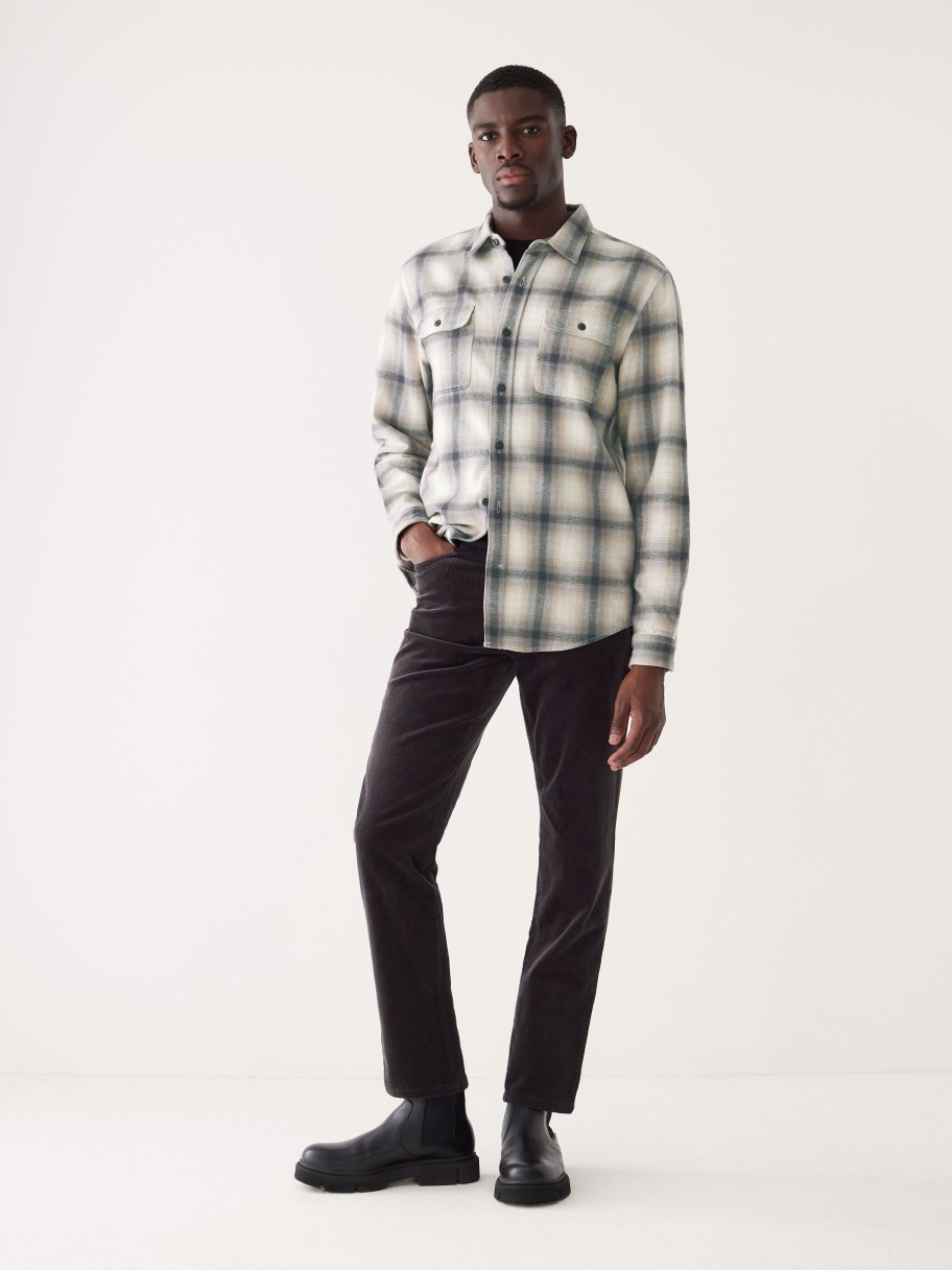 Men Frank And Oak Shirts & Polo Shirts | The Kapok Flannel Overshirt In Cloud