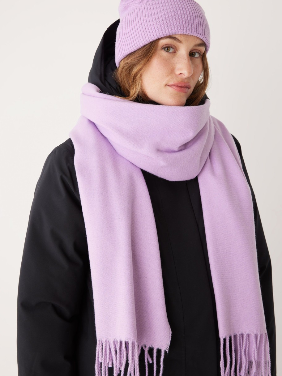 Women Frank And Oak Hats, Scarves & Mittens | The Wool Blend Long Scarf In Lilac