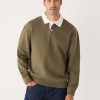 Men Frank And Oak Sweaters & Cardigans | The Rugby Polo Sweatshirt In Mocha