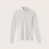 Women Frank And Oak T-Shirts & Tops | The Long Sleeve Mockneck In Oatmeal