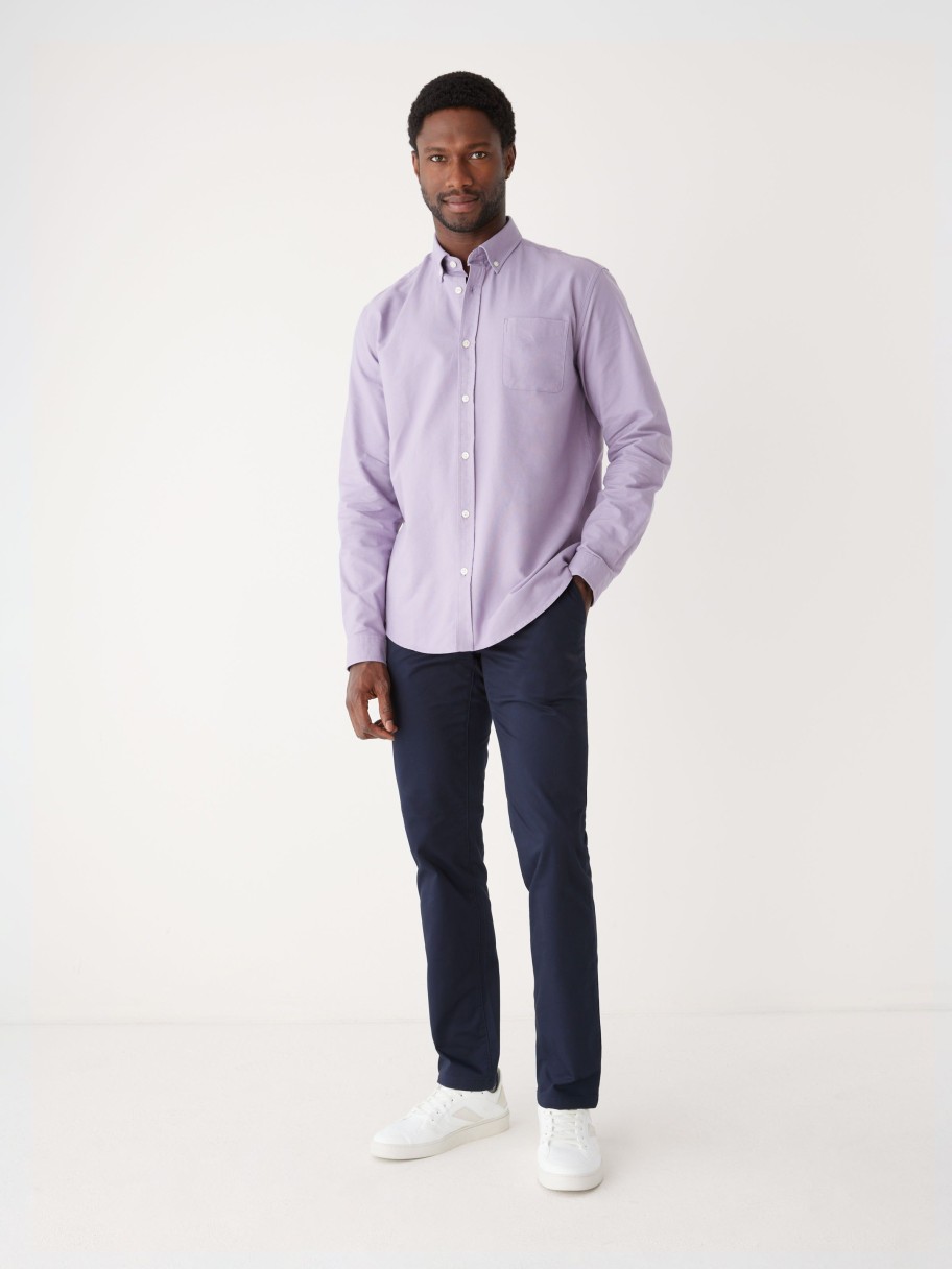 Men Frank And Oak Shirts & Polo Shirts | The Jasper Oxford Shirt In Lavender