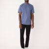 Men Frank And Oak T-Shirts | The Relaxed Logo T-Shirt In Nightshadow Blue