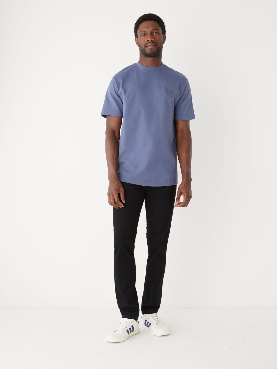 Men Frank And Oak T-Shirts | The Relaxed Logo T-Shirt In Nightshadow Blue