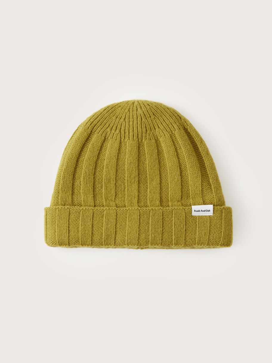 Women Frank And Oak Hats, Scarves & Mittens | The Donegal Wool Beanie In Golden Lime