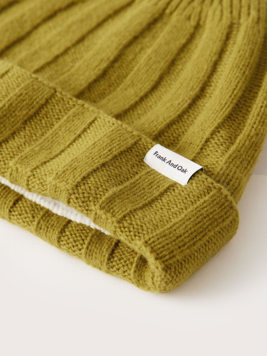 Women Frank And Oak Hats, Scarves & Mittens | The Donegal Wool Beanie In Golden Lime