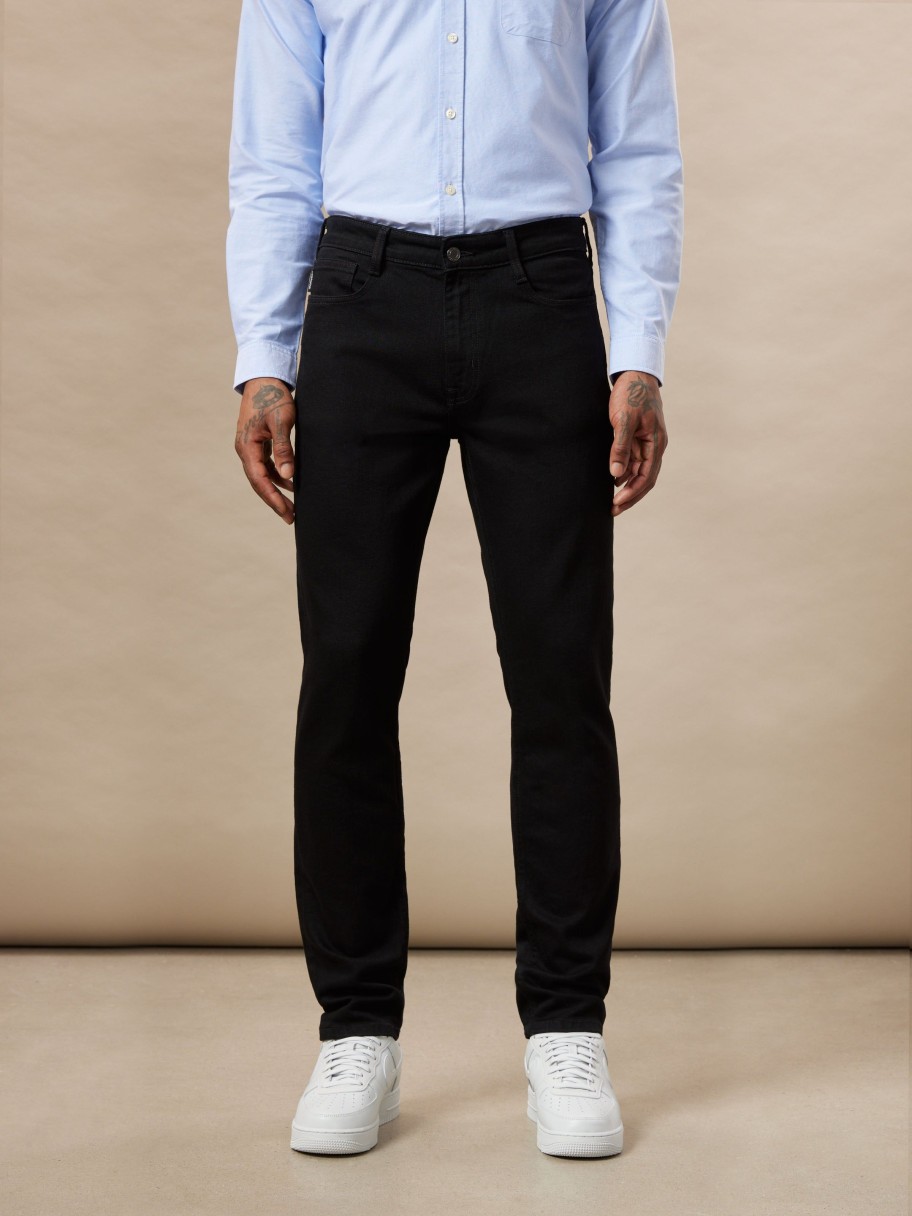 Men Frank And Oak Denim | The Hugo Skinny Fit Jean In Black