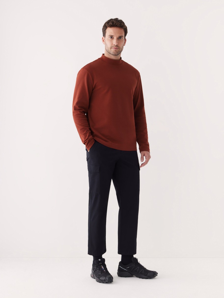 Men Frank And Oak Sweaters & Cardigans | The Mockneck Sweater In Brick Red