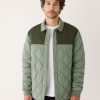 Men Frank And Oak Jackets & Coats | The Skyline Collared Jacket In Agave Green