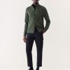 Men Frank And Oak Sweaters & Cardigans | The Donegal Button-Up Sweater In Emerald Green