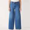 Women Frank And Oak Denim | The Nina Wide Leg Fit High Rise Jean In Medium Wash