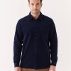 Men Frank And Oak Shirts & Polo Shirts | The Boxy Corduroy Shirt In Night Sky Blue