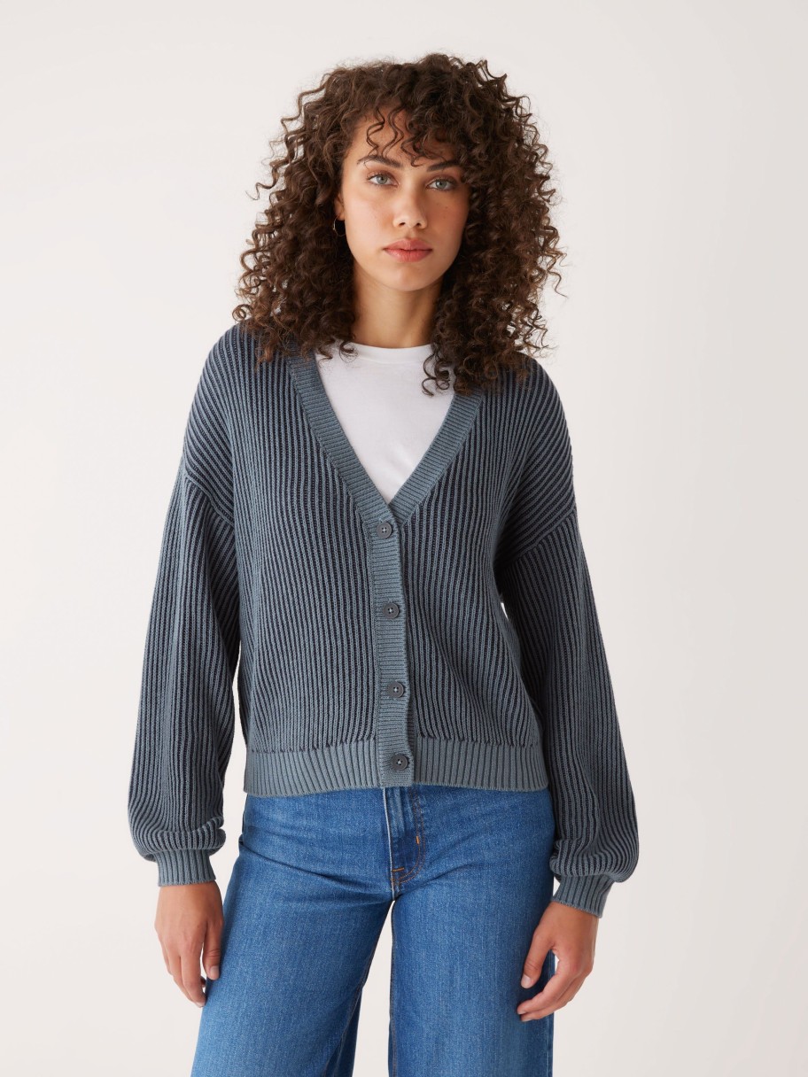 Women Frank And Oak Sweaters & Cardigans | The Seacell™ Cardigan In Stormy Blue