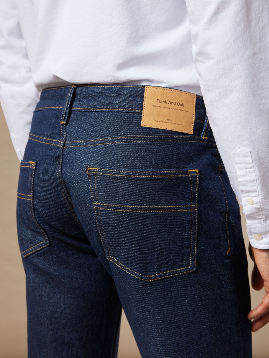 Men Frank And Oak Denim | The Adam Slim Fit Jean In Navy