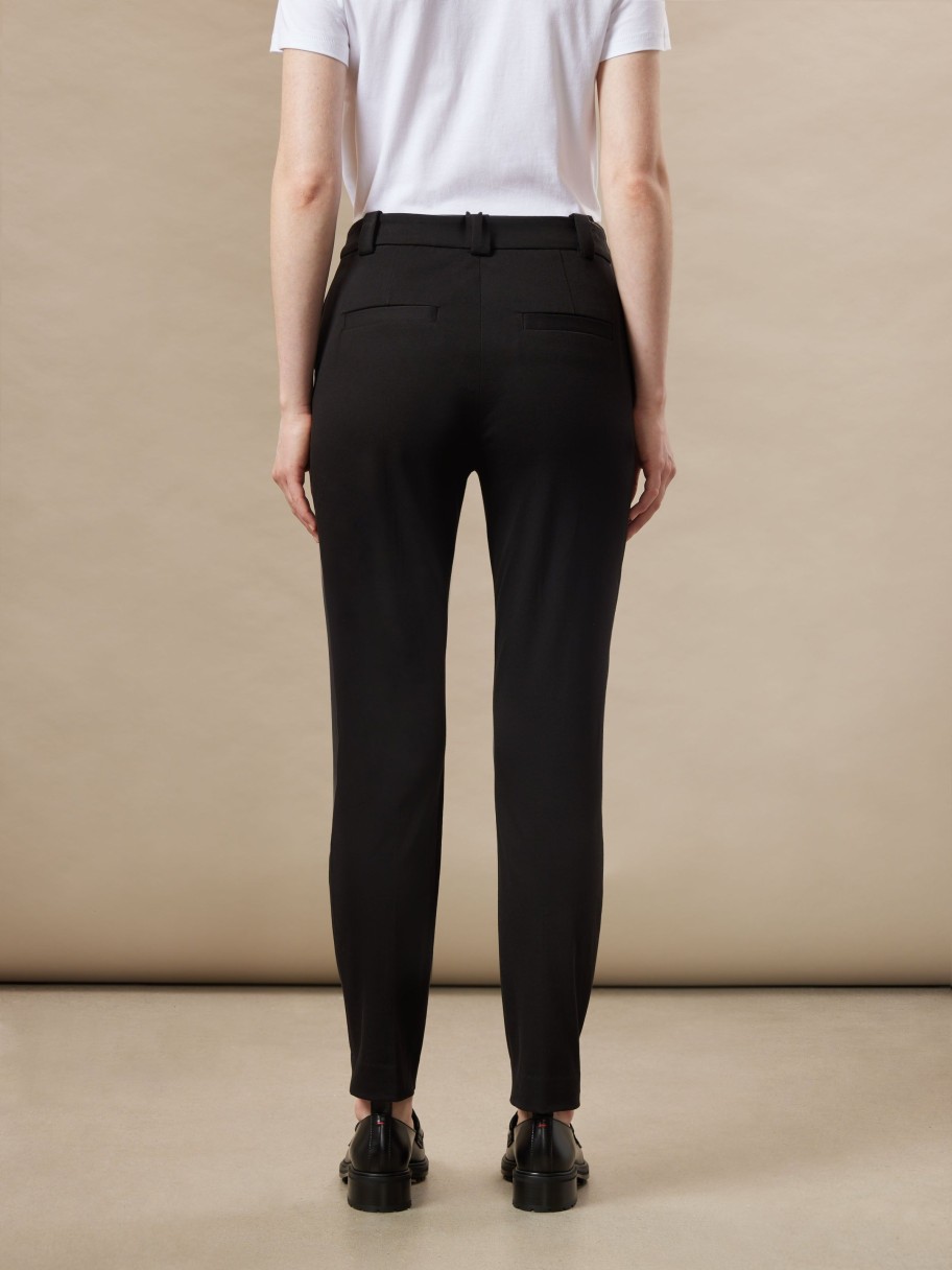 Women Frank And Oak Pants | The Eleanor Slim Fit High Rise Flex Pant In Black