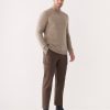 Men Frank And Oak Sweaters & Cardigans | The Yak Wool Mockneck Sweater In Sandstone