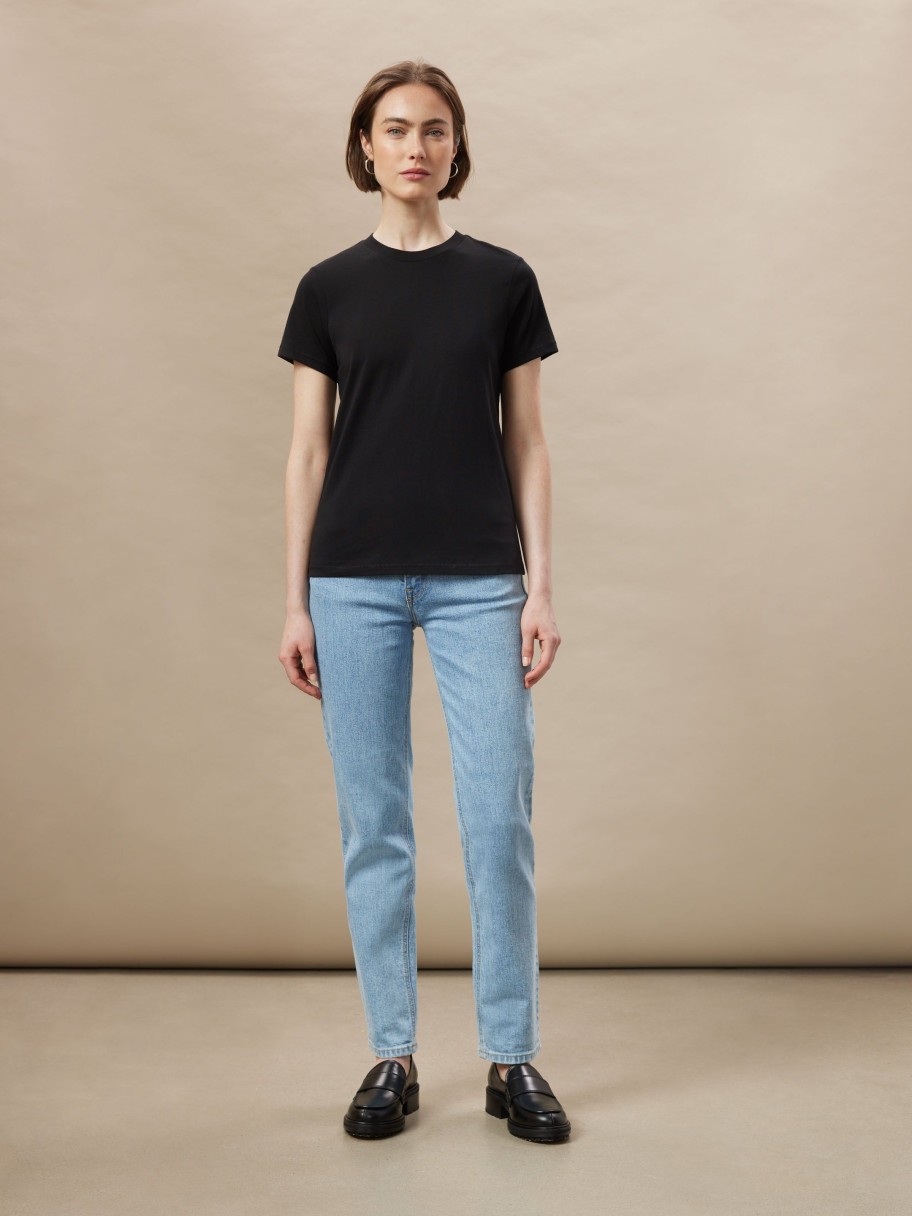 Women Frank And Oak T-Shirts & Tops | The Essential T-Shirt In Black