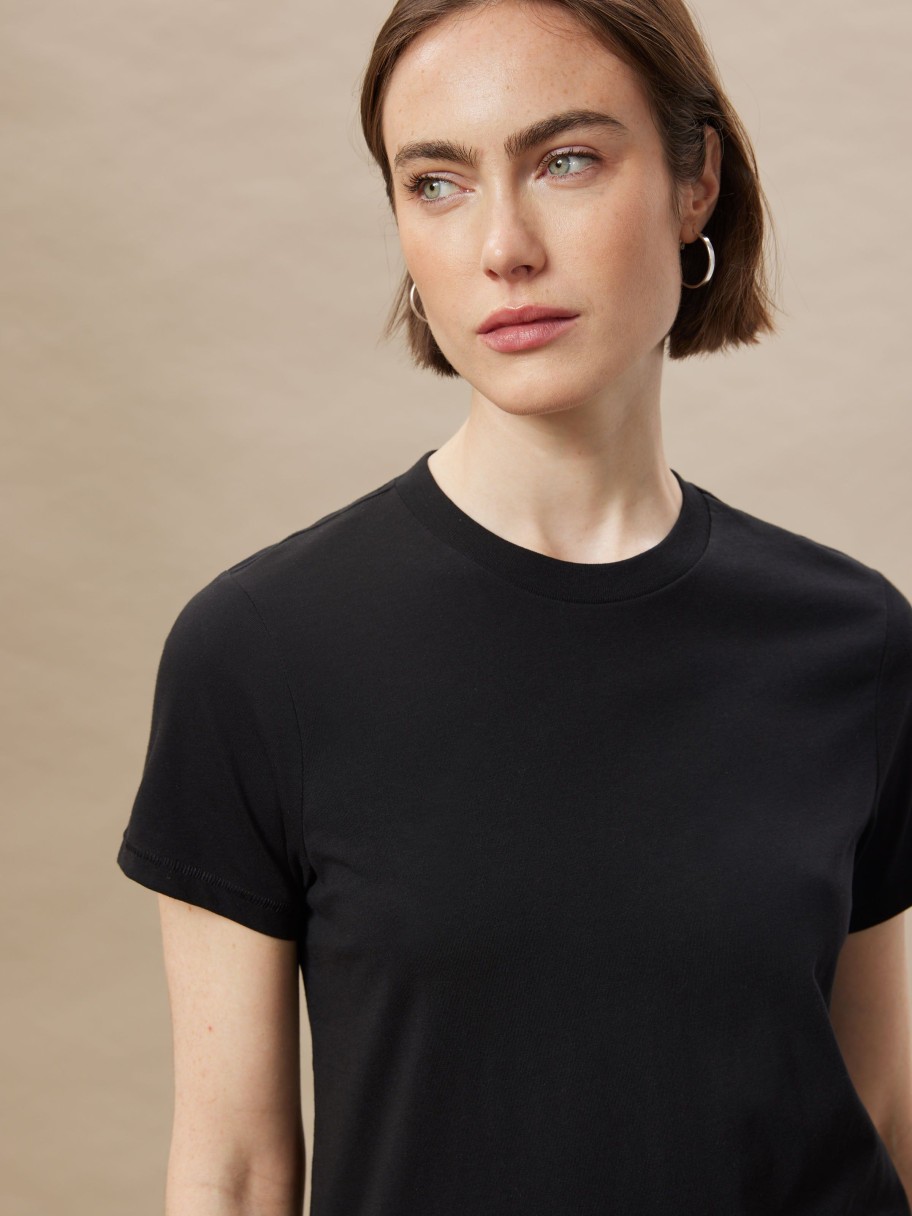 Women Frank And Oak T-Shirts & Tops | The Essential T-Shirt In Black