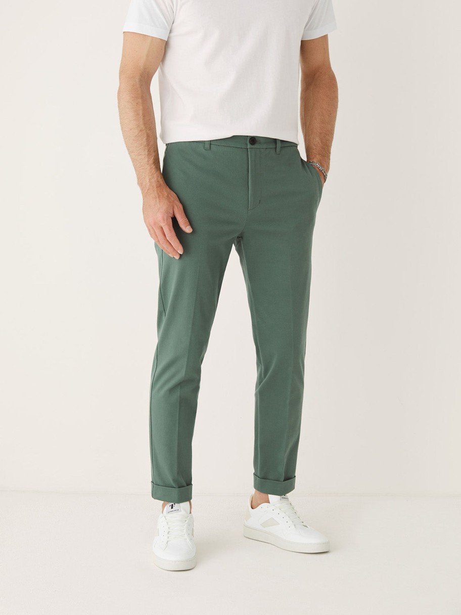 Men Frank And Oak Pants | The Colin Tapered Fit Flex Pant In Evergreen