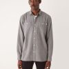 Men Frank And Oak Shirts & Polo Shirts | The Nepped Shirt In Grey