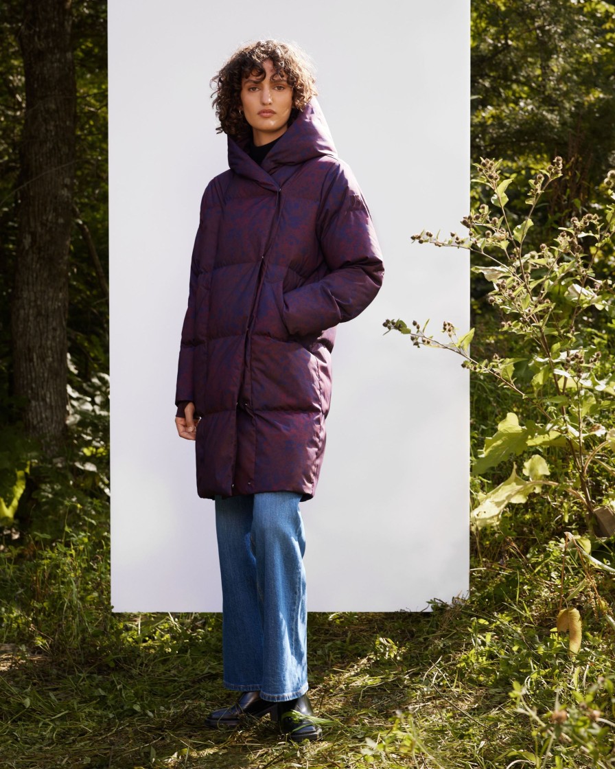 Women Frank And Oak Jackets & Coats | The Hygge Puffer Coat In Burgundy