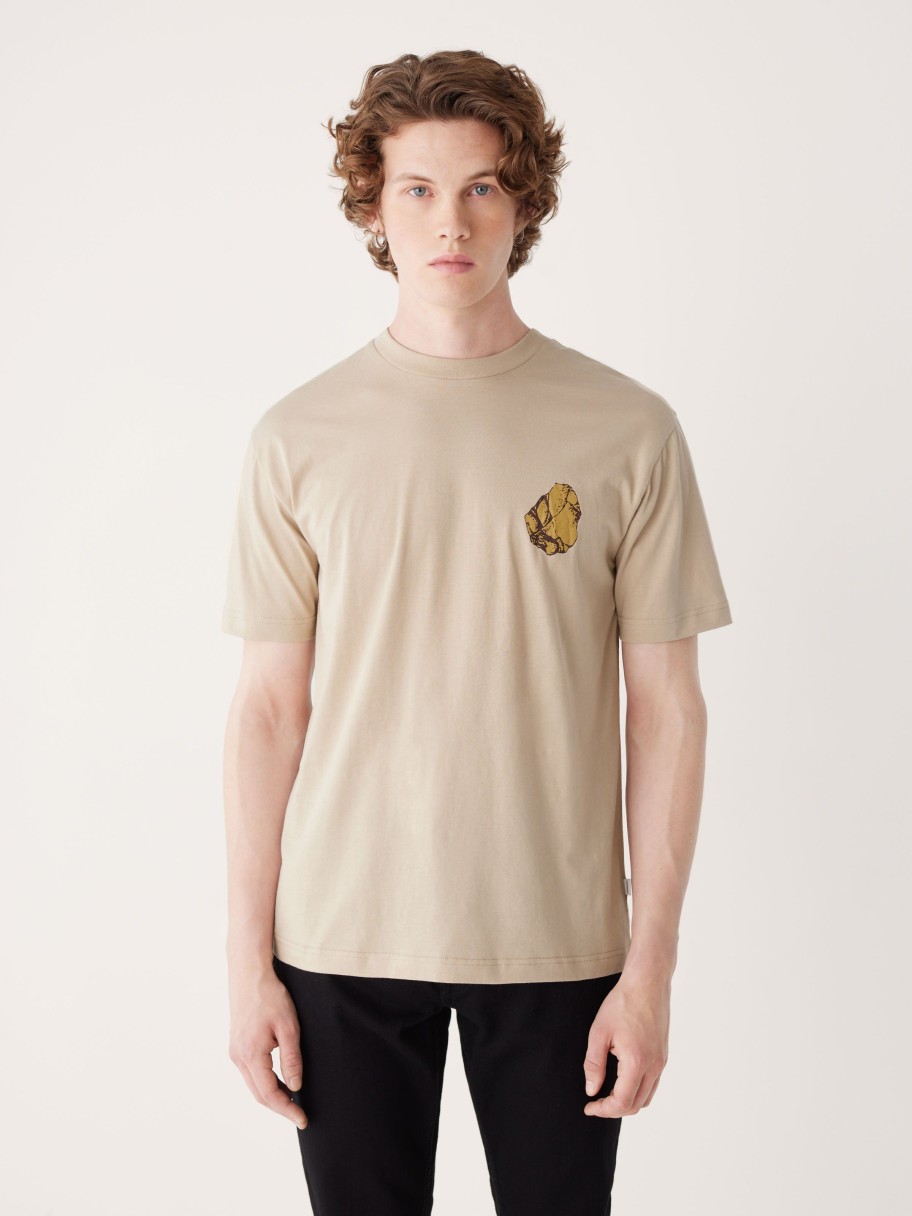 Men Frank And Oak T-Shirts | The Relaxed Fit Graphic T-Shirt In Hummus Brown