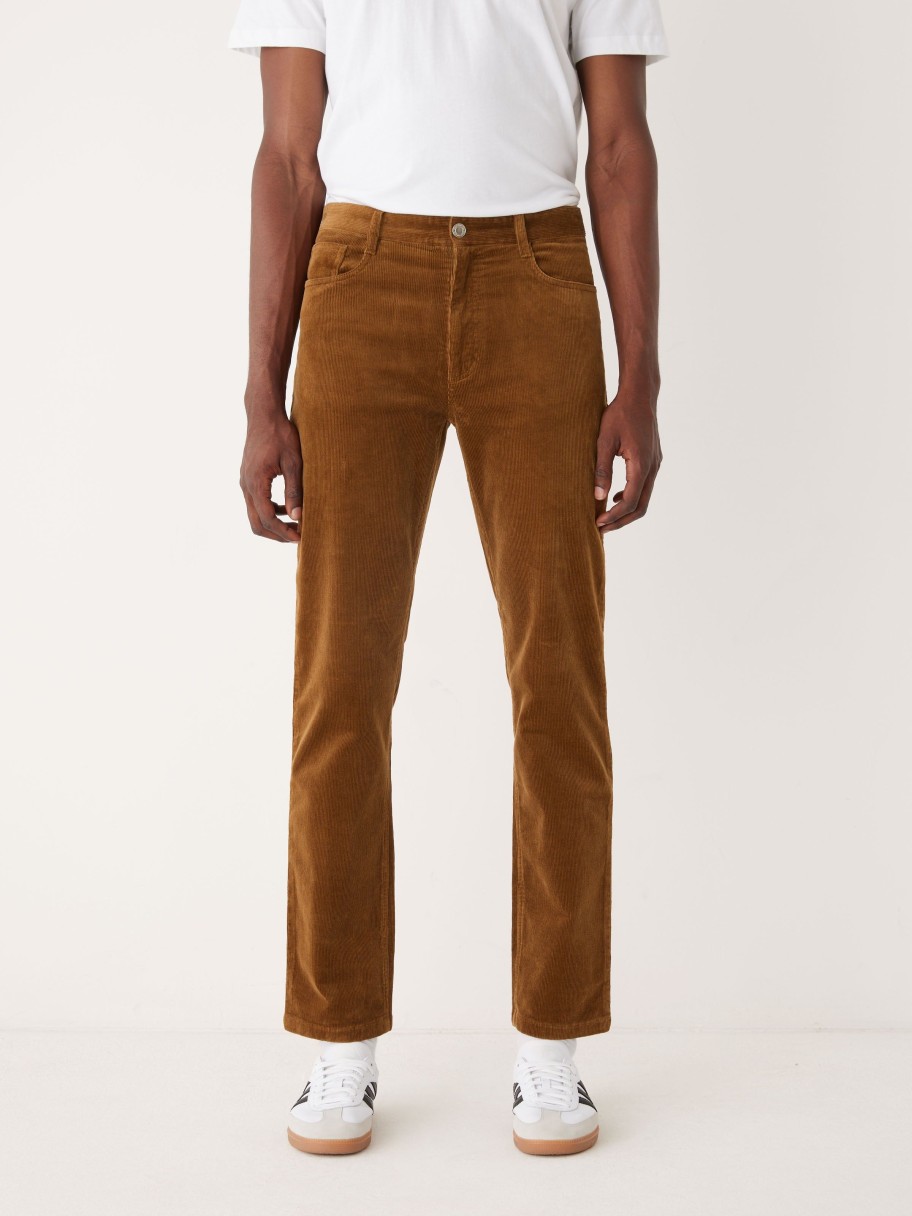 Men Frank And Oak Pants | The Brunswick Slim Fit Corduroy Pant In Caramel Brown