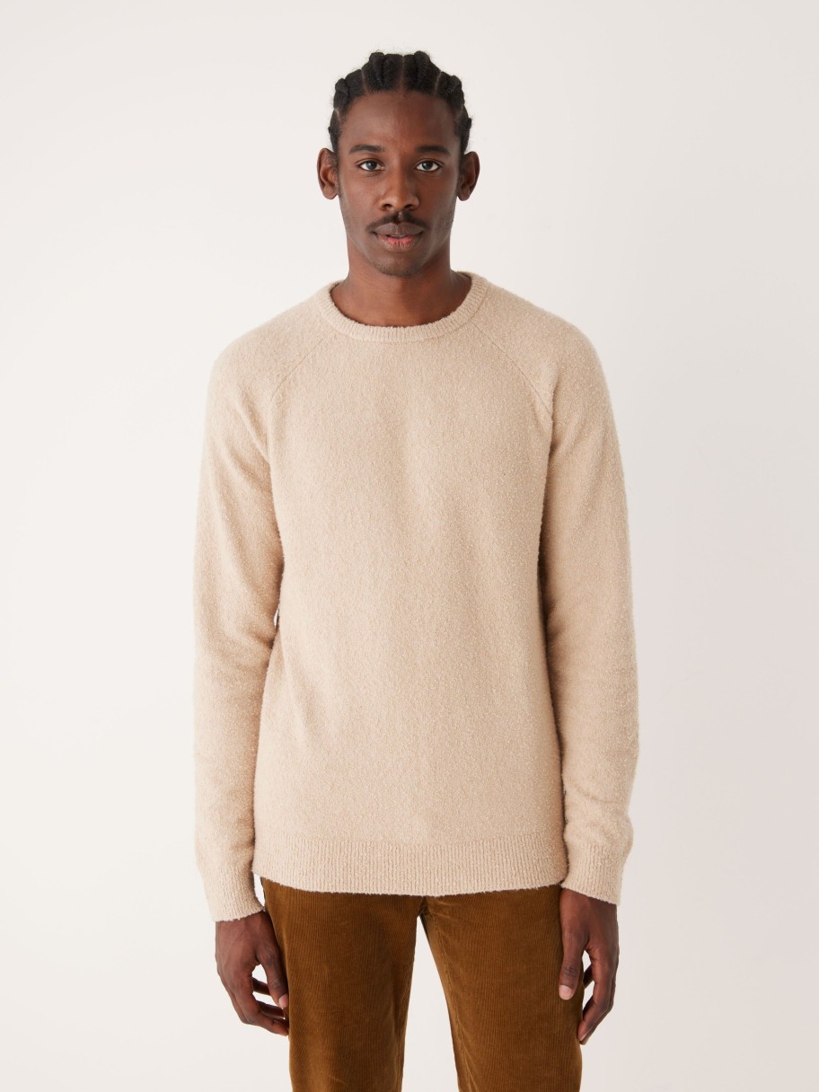 Men Frank And Oak Sweaters & Cardigans | The Boucle Seawool® Sweater In Oxford Tan