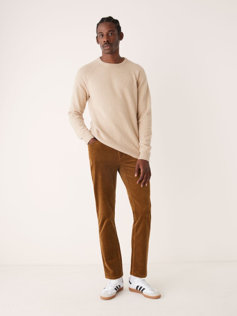 Men Frank And Oak Sweaters & Cardigans | The Boucle Seawool® Sweater In Oxford Tan