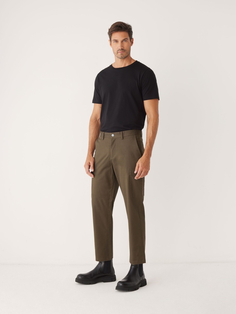 Men Frank And Oak Pants | The Joey Straight Fit Cargo Pant In Dark Taupe