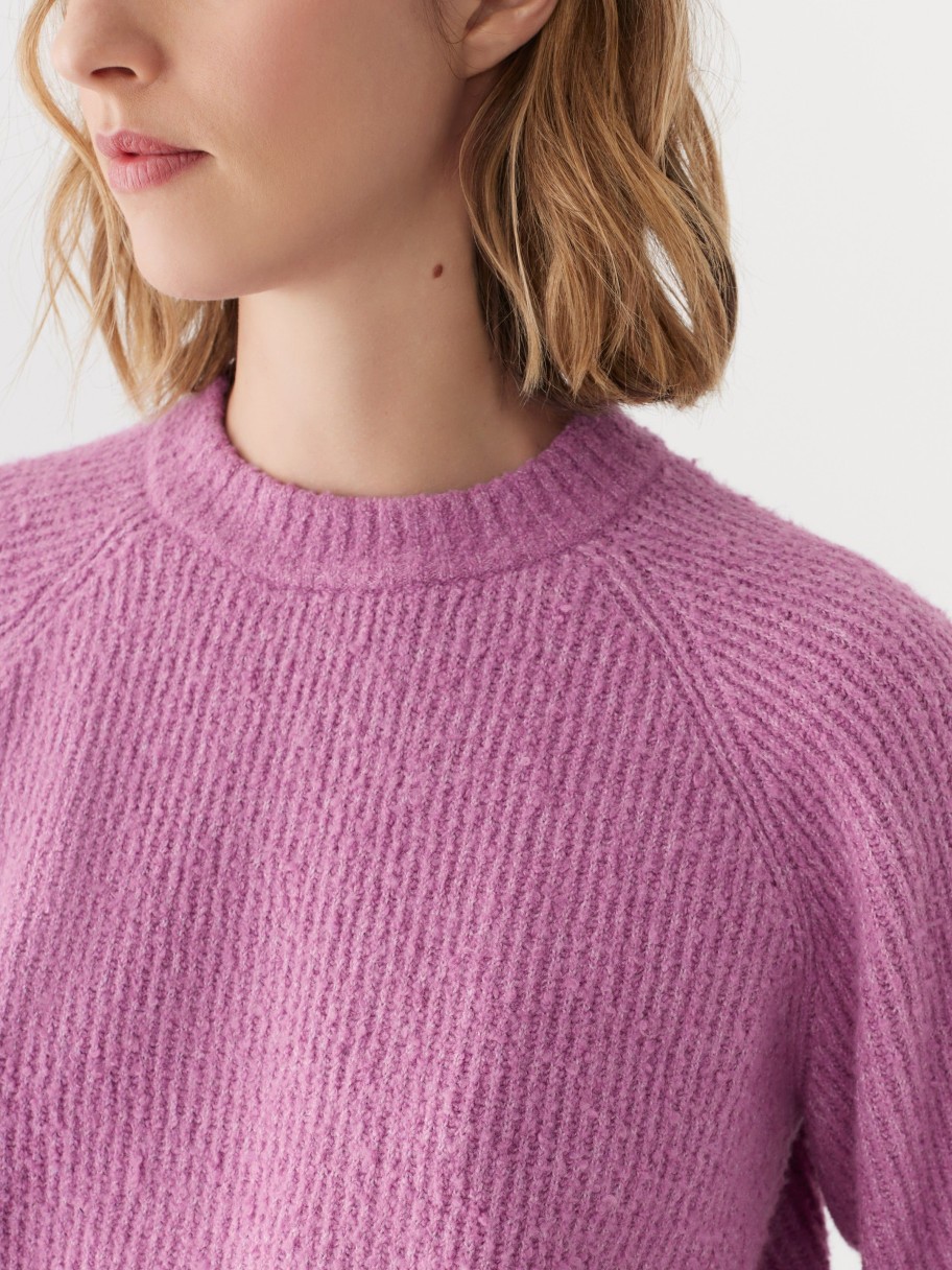 Women Frank And Oak Sweaters & Cardigans | The Seawool® Crewneck Sweater In Mulberry