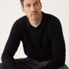 Men Frank And Oak Sweaters & Cardigans | The Merino Polo Sweater In Black