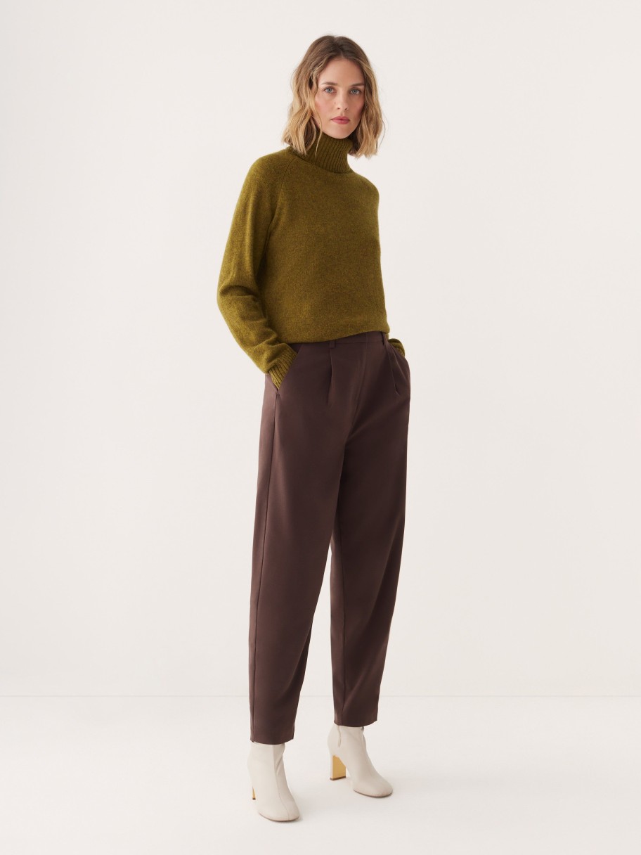 Women Frank And Oak Sweaters & Cardigans | The Yak Wool Turtleneck In Olive