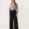 Women Frank And Oak Pants | The Emma Ultra-Wide Fit Pant In Black