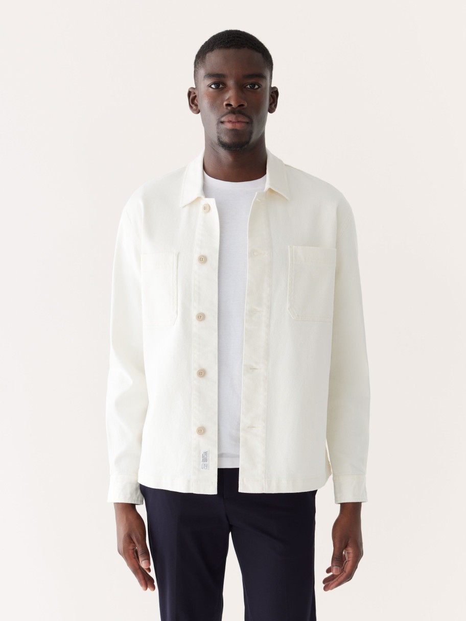 Men Frank And Oak Blazers & Overshirts | The Worker Overshirt In Cloud