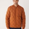 Men Frank And Oak Jackets & Coats | The Skyline Reversible Bomber In Orange