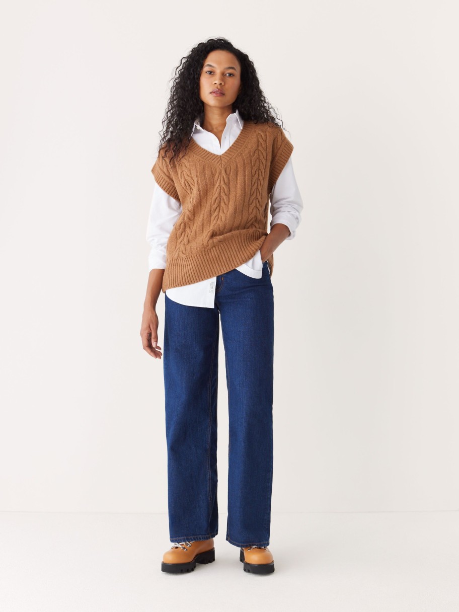 Women Frank And Oak Sweaters & Cardigans | The Comfort Sweater Vest In Mocha