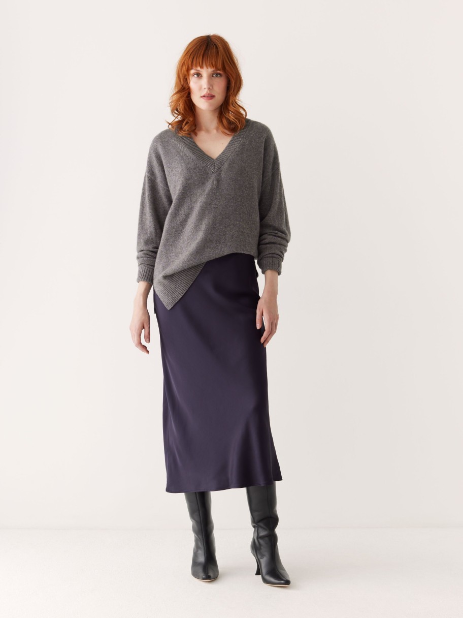 Women Frank And Oak Sweaters & Cardigans | The Yak Wool Tunic Sweater In Grey